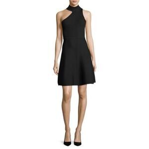 Cushnie et ochs black one shoulder designer scuba dress